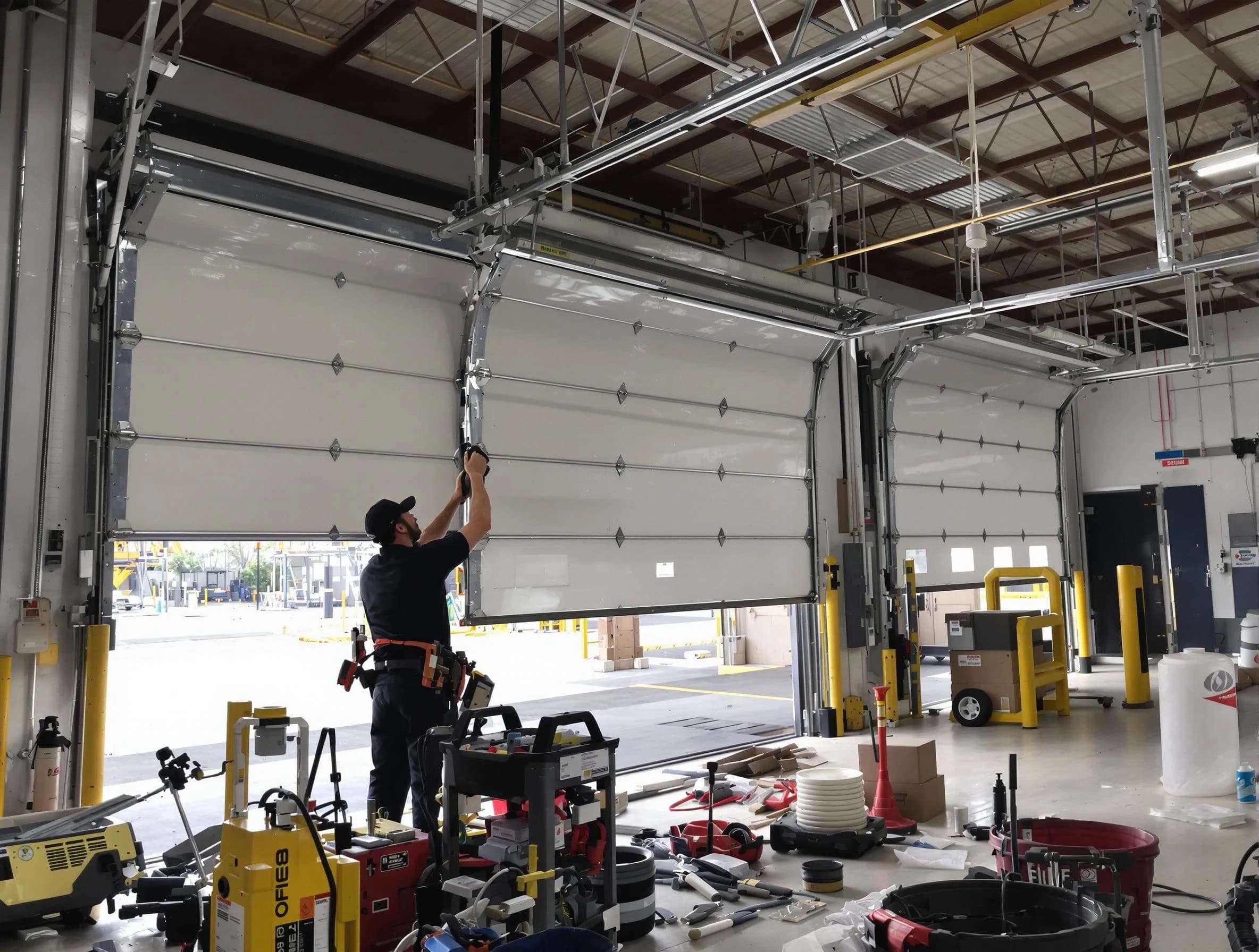 Chamblee Garage Door Repair technician performing commercial garage door repair in Chamblee