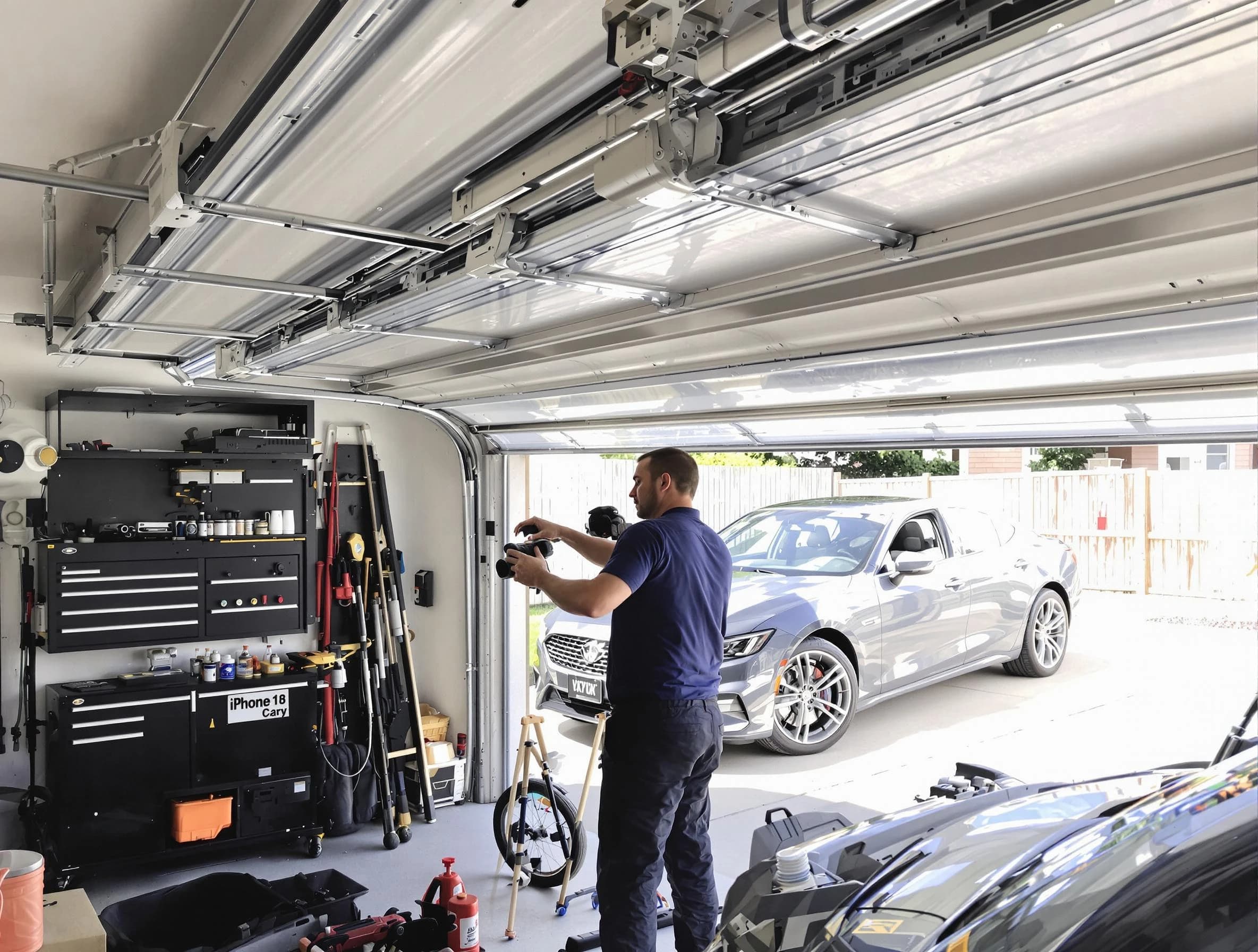 Chamblee Garage Door Repair technician fixing noisy garage door in Chamblee