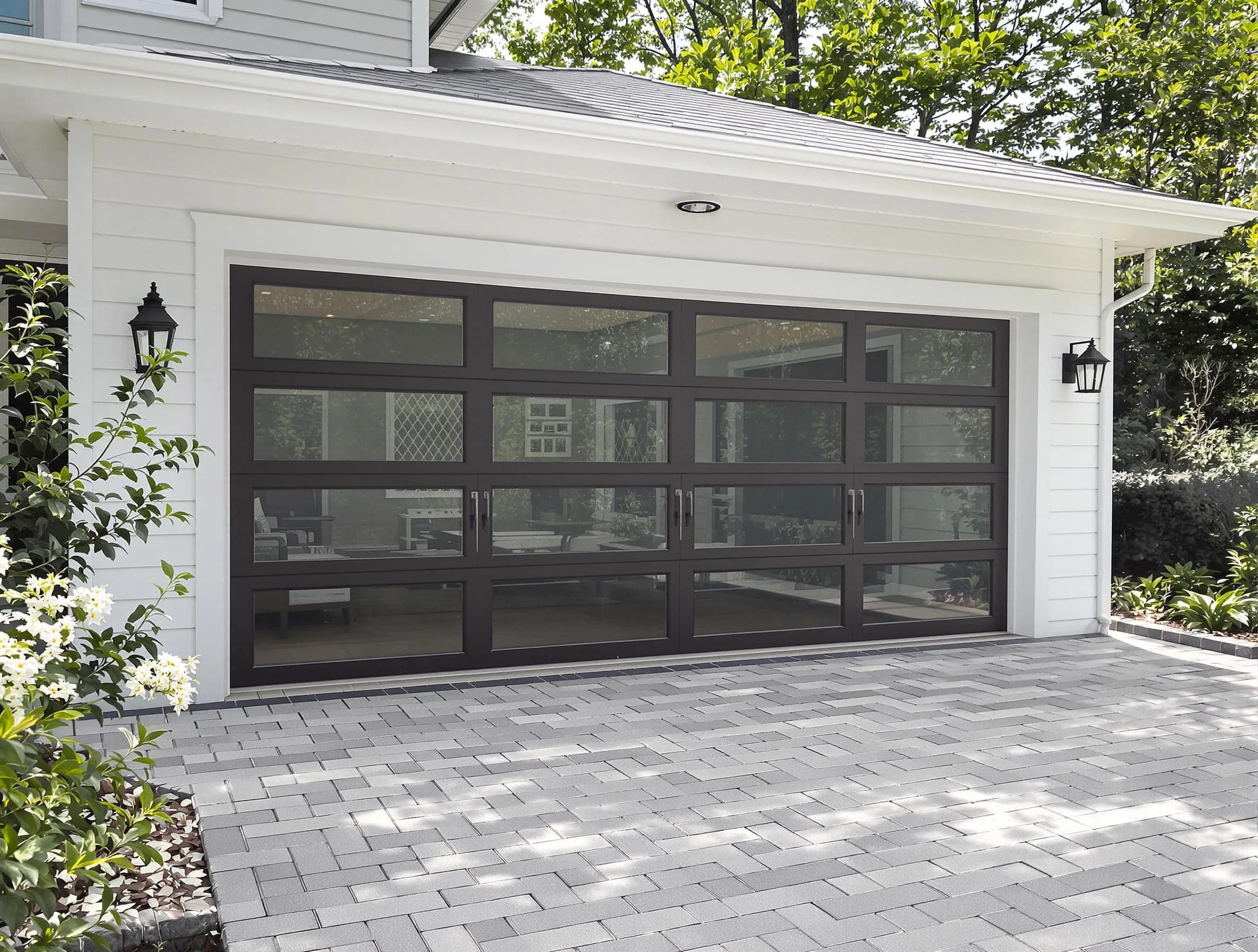 Chamblee Garage Door Repair design specialist presenting custom garage door options to Chamblee homeowner