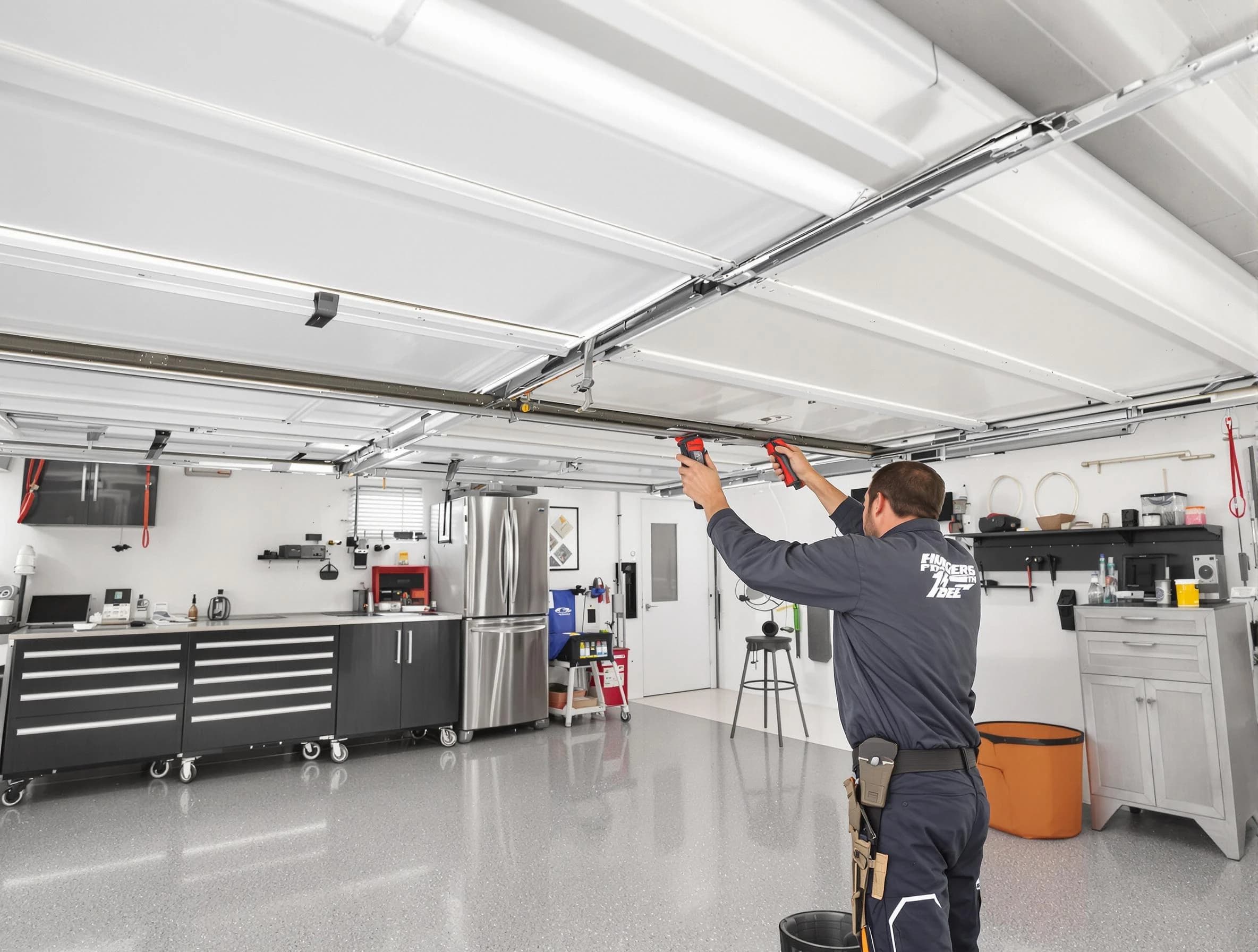 Overhead garage door repair service by Chamblee Garage Door Repair in Chamblee