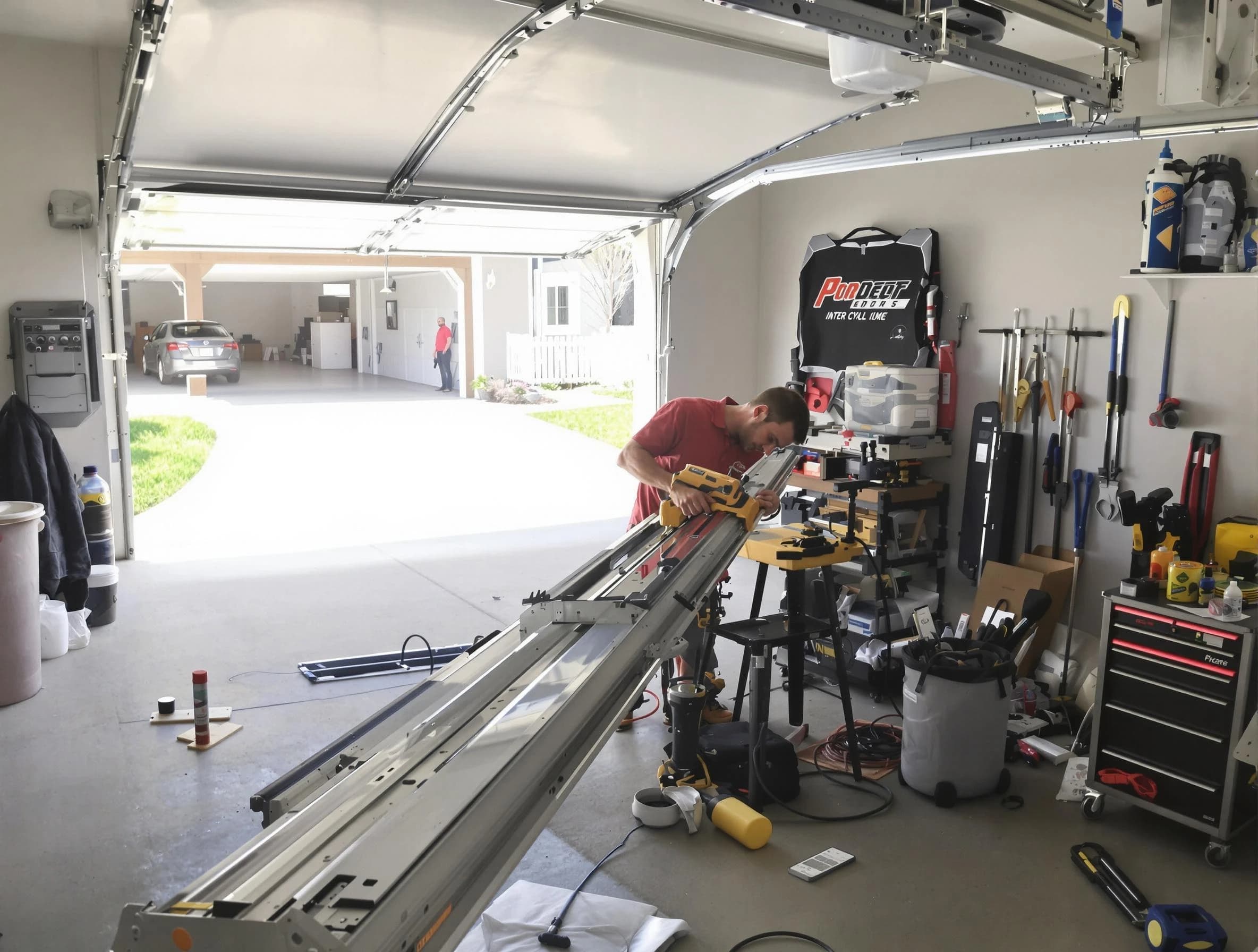 Chamblee Garage Door Repair expert performing track repair in Chamblee
