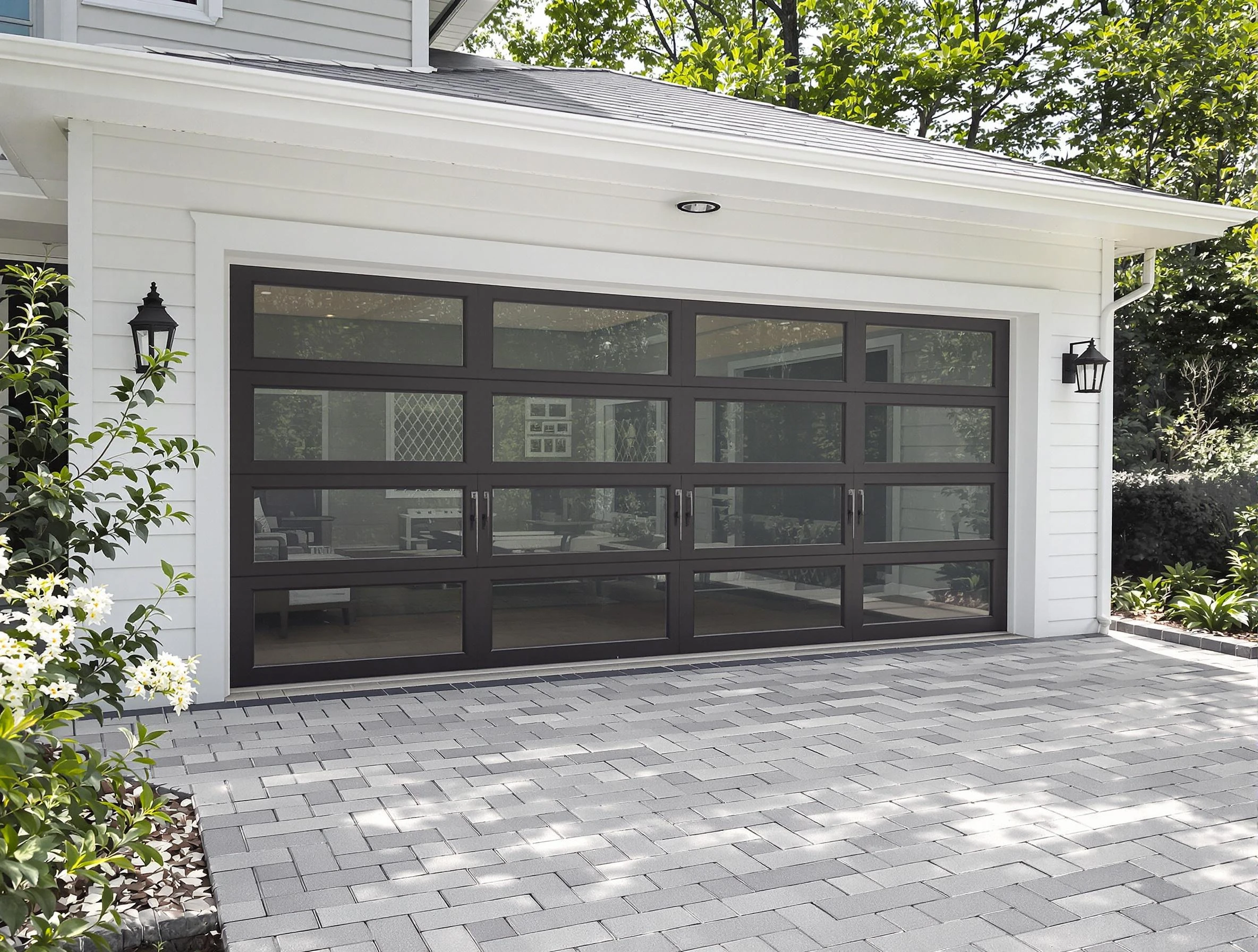 Chamblee Garage Door Repair design specialist presenting custom garage door options to Chamblee homeowner