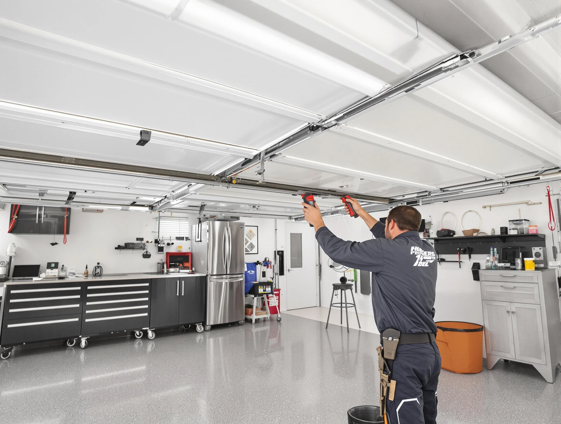 Overhead garage door repair service by Chamblee Garage Door Repair in Chamblee